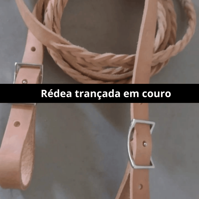 Rédea Trançada de Couro - E-West Barretos