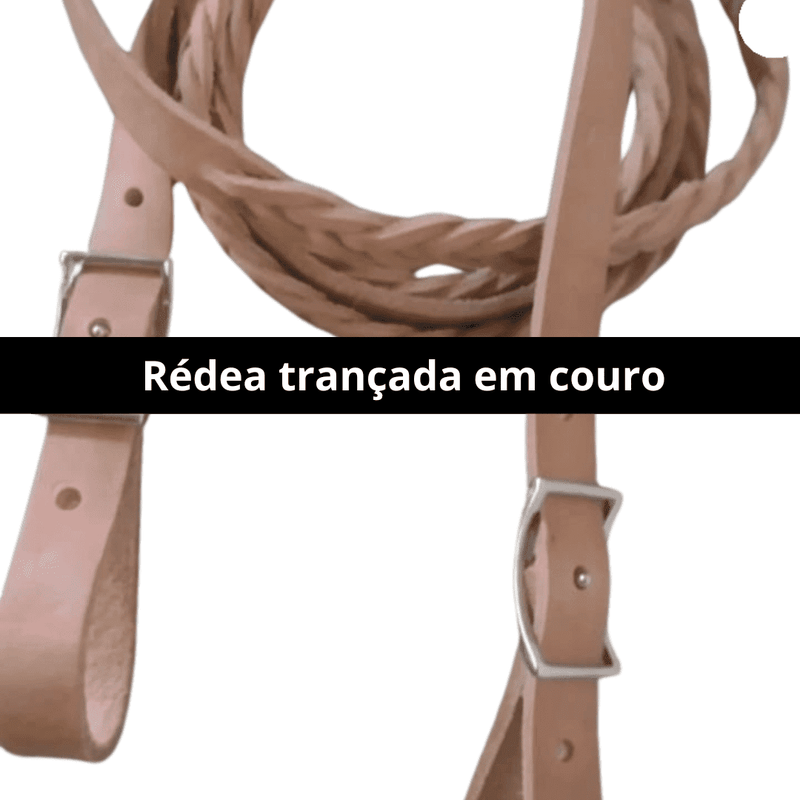 Rédea Trançada de Couro