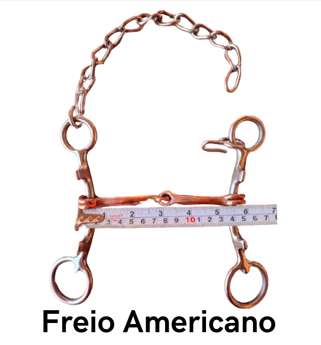 Freio Americano - Código 20.001  - Bocal cobreado estrutura de Inox superleve, antitérmico, confortável e matéria prima importada.