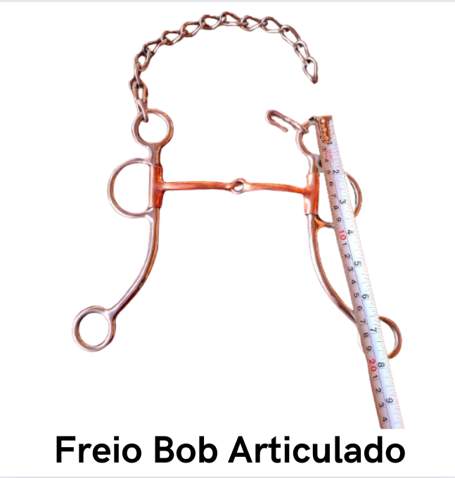 Freio Bob Articulado Código 20.014 -   bocal cobreado estrutura de Inox superleve, antitérmico, confortável e matéria prima importada.