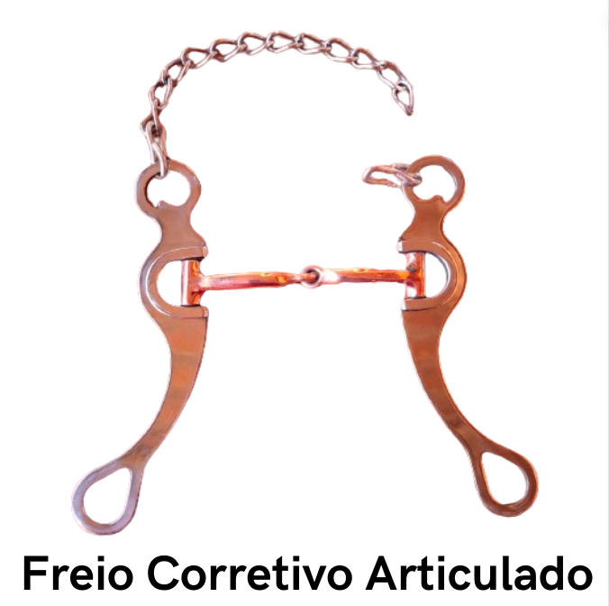 Freio Corretivo Articulado Código 20.043  bocal cobreado estrutura de Inox superleve, antitérmico, confortável e matéria prima importada.