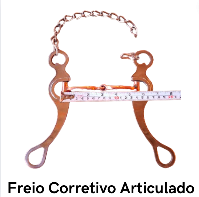 Freio Corretivo Articulado Código 20.043  bocal cobreado estrutura de Inox superleve, antitérmico, confortável e matéria prima importada.