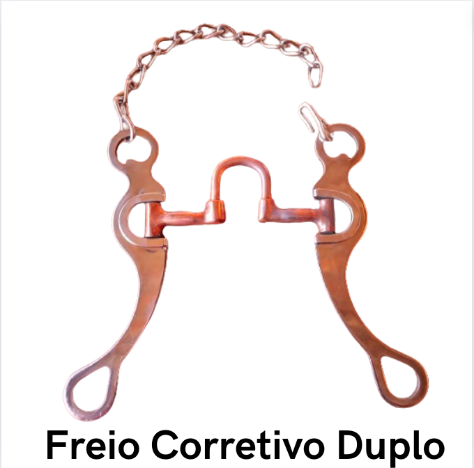 Freio Corretivo Duplo - Código 20.044 bocal cobreado estrutura de Inox superleve, antitérmico, confortável e matéria prima importada.