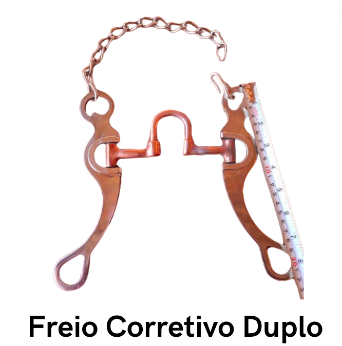 Freio Corretivo Duplo - Código 20.044 bocal cobreado estrutura de Inox superleve, antitérmico, confortável e matéria prima importada.