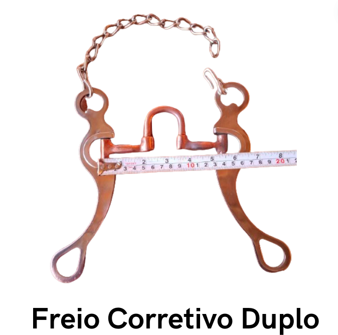 Freio Corretivo Duplo - Código 20.044 bocal cobreado estrutura de Inox superleve, antitérmico, confortável e matéria prima importada.