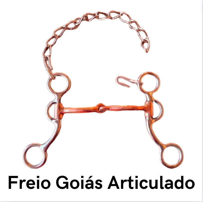 Freio Goiás Articulado bocal cobreado estrutura de Inox superleve, antitérmico, confortável e matéria prima importada.