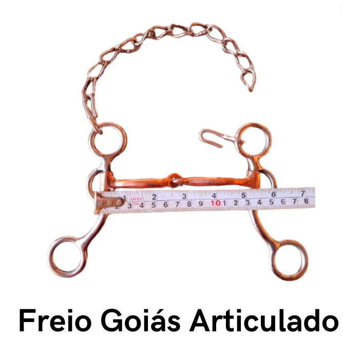 Freio Goiás Articulado bocal cobreado estrutura de Inox superleve, antitérmico, confortável e matéria prima importada.