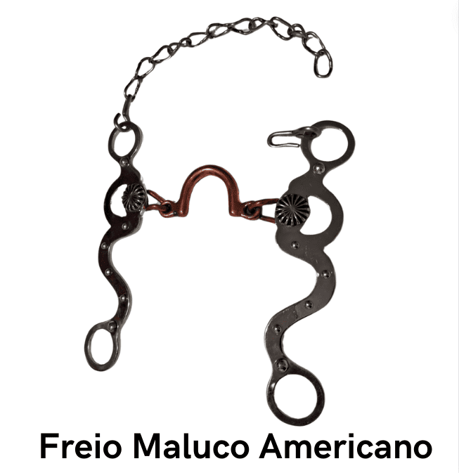 Freio Maluco Americano Código 20.140 - bocal cobreado estrutura de Inox superleve, antitérmico, confortável e matéria prima importada.