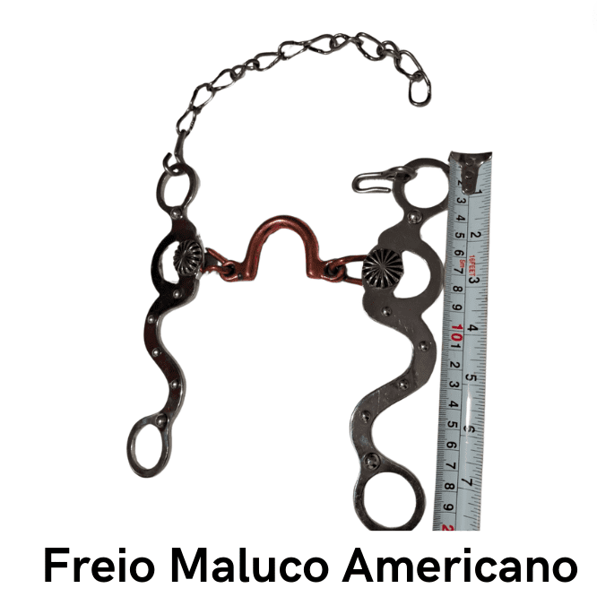 Freio Maluco Americano Código 20.140 - bocal cobreado estrutura de Inox superleve, antitérmico, confortável e matéria prima importada.