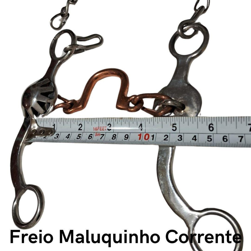 Freio Maluquinho Corrente Código 20.112 - bocal cobreado estrutura de Inox superleve, antitérmico, confortável e matéria prima importada. - E-West Barretos