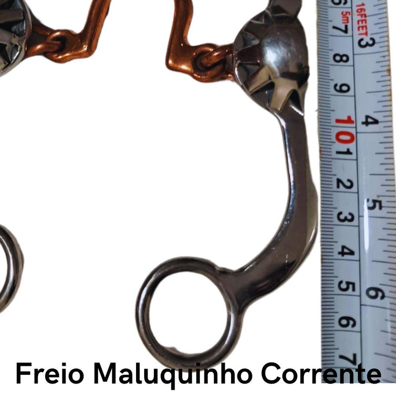 Freio Maluquinho Corrente Código 20.112 - bocal cobreado estrutura de Inox superleve, antitérmico, confortável e matéria prima importada. - E-West Barretos