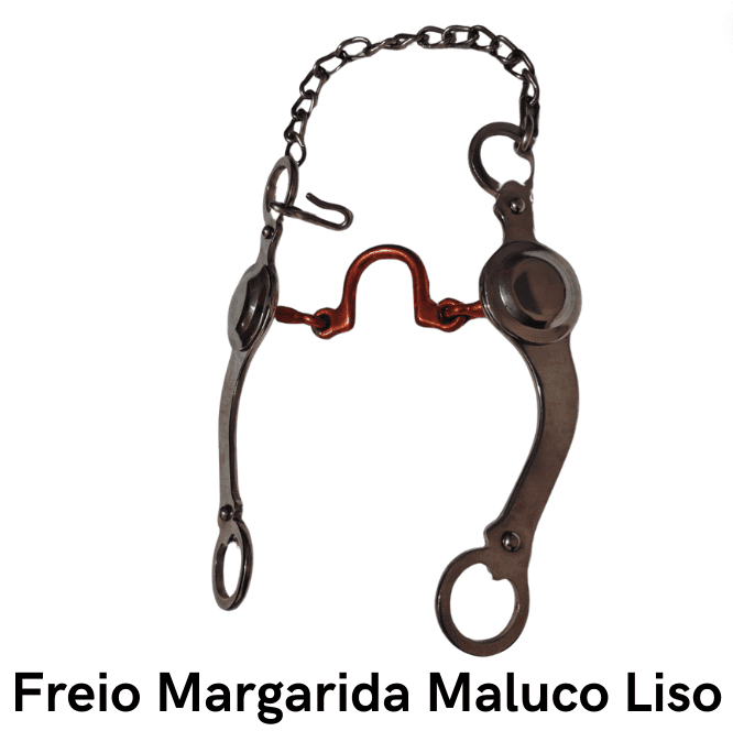 Freio Margarida Maluco Liso Inox - Código 20.150 Bocal cobreado estrutura de Inox superleve, antitérmico, confortável e matéria prima importada.