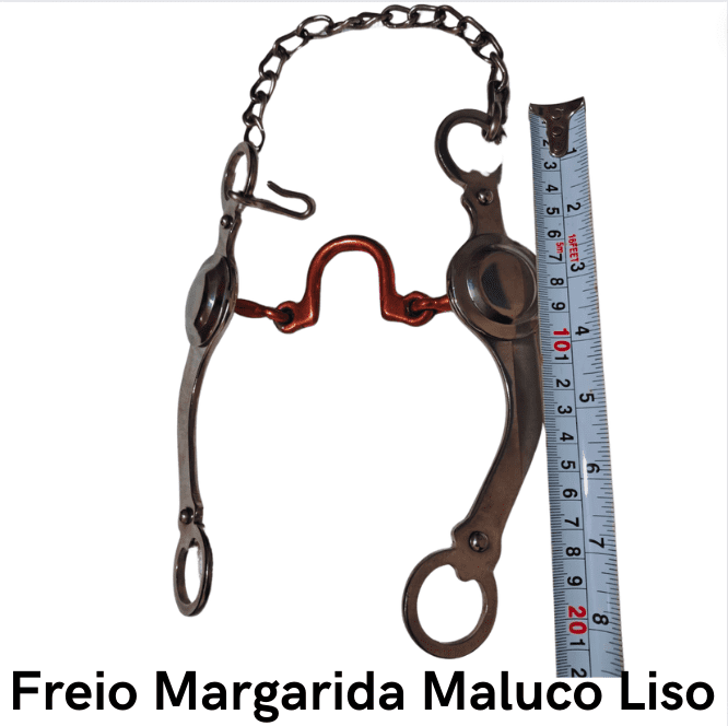 Freio Margarida Maluco Liso Inox - Código 20.150 Bocal cobreado estrutura de Inox superleve, antitérmico, confortável e matéria prima importada.