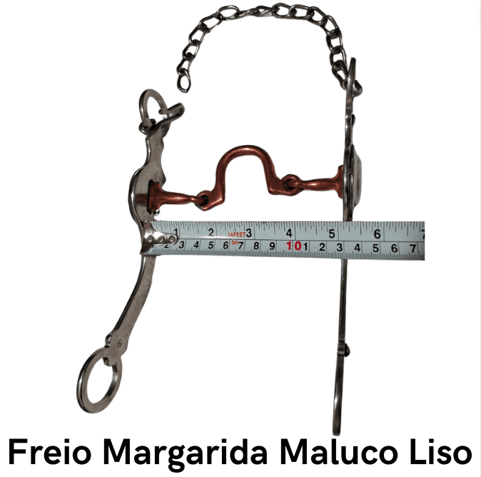 Freio Margarida Maluco Liso Inox - Código 20.150 Bocal cobreado estrutura de Inox superleve, antitérmico, confortável e matéria prima importada.