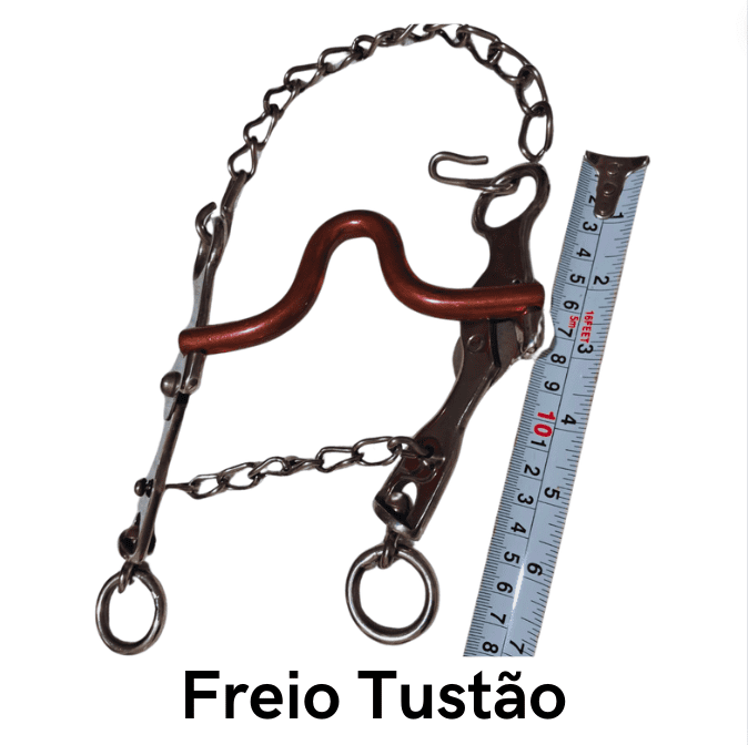 Freio Tustão  - Código 20.200 -  bocal cobreado estrutura de Inox superleve, antitérmico, confortável e matéria prima importada.