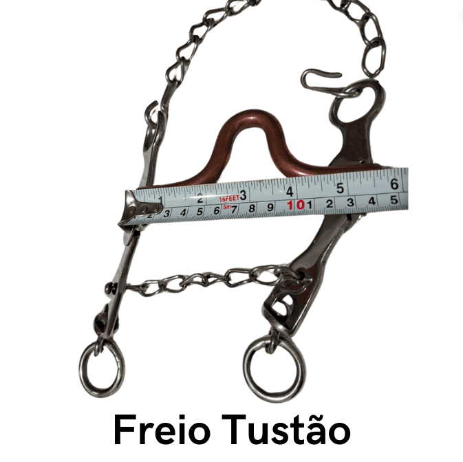 Freio Tustão  - Código 20.200 -  bocal cobreado estrutura de Inox superleve, antitérmico, confortável e matéria prima importada.