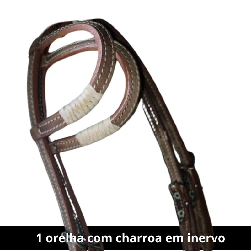 Cabeçada com Orelha com Charroa e Inervos - E-West Barretos