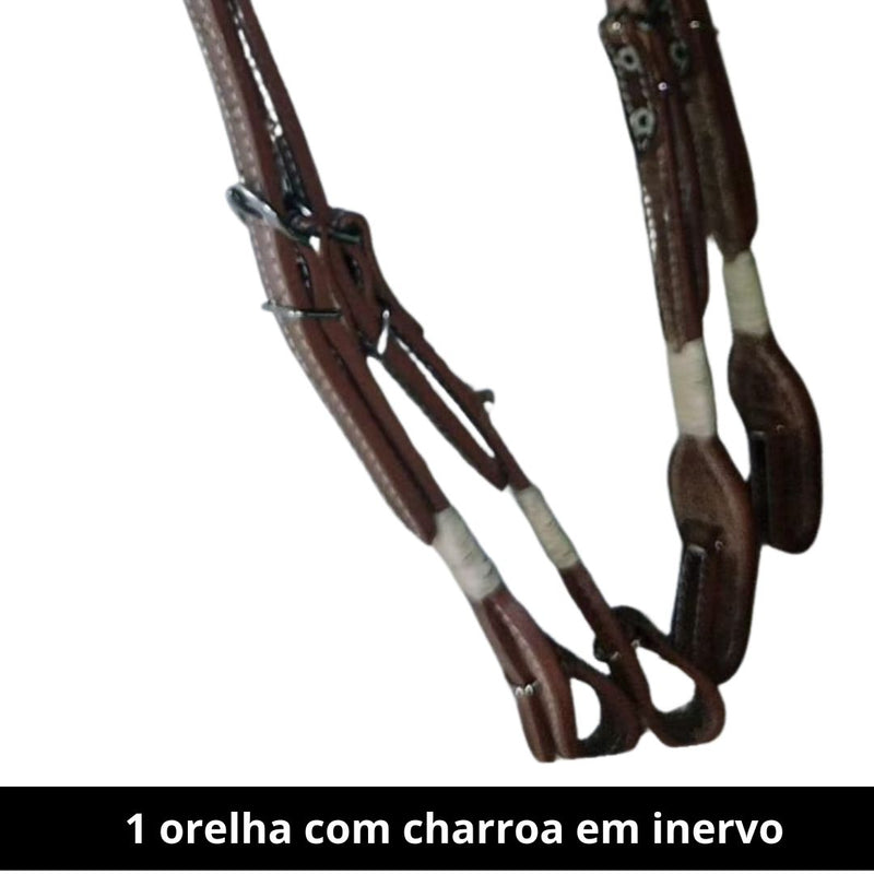 Cabeçada com Orelha com Charroa e Inervos - E-West Barretos