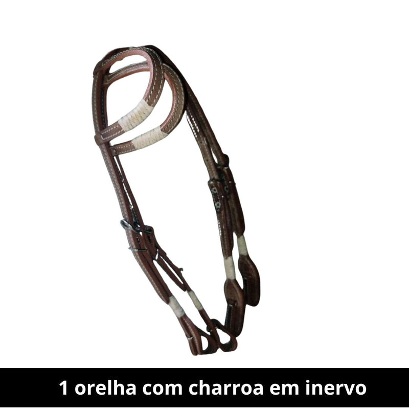 Cabeçada com Orelha com Charroa e Inervos - E-West Barretos