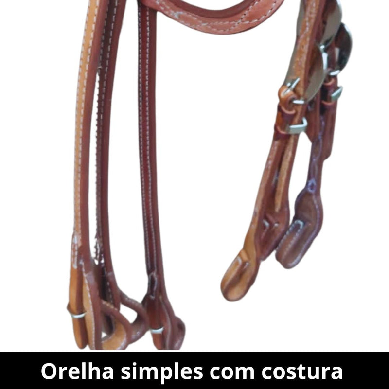 Cabeçada com Orelha Simples com Costura - E-West Barretos