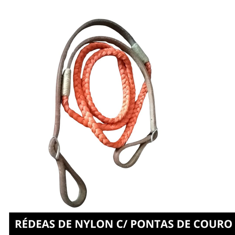 Rédea de Nylon com Ponta de Couro - E-West Barretos